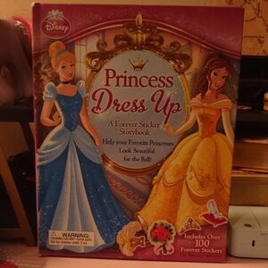 Disney Princess Dress Up Storybook with Blue and Yellow Gowns